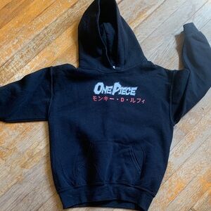 One Piece Kids Black Hoodie